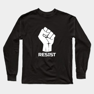 Resist with fist 1 - in white Long Sleeve T-Shirt